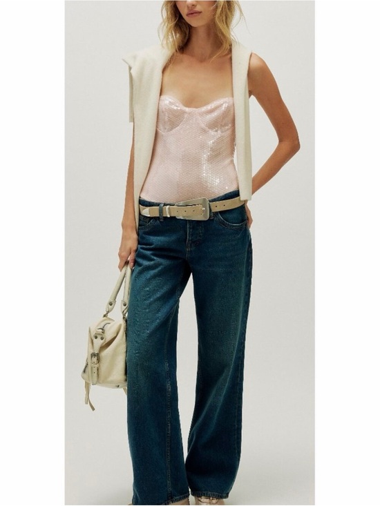 Tops - Free People Bali Good Graces Bodysuit in Soft Pink, new with tags, size XS.